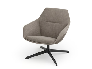RAY SOFT - Swivel lounge chair with 4-spoke base - Armchair by Brunner