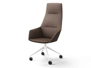 RAY SOFT - Trestle-based fabric executive chair with armrests - Office Chair by Brunner