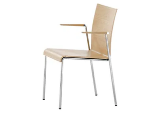 VERONA - Wood veneer chair with armrests - Chair by Brunner