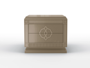 CLARK - Bedside table with drawers - Side table by BRUNO ZAMPA