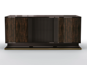 CONCORDE - Sideboard in ebony with doors and drawers - Cabinet by BRUNO ZAMPA