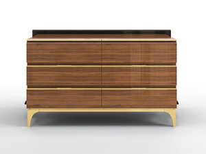 DEANNA - Walnut chest of drawers - drawer by BRUNO ZAMPA