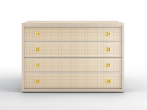 GLENN - Solid wood chest of drawers with integrated handles - drawer by BRUNO ZAMPA