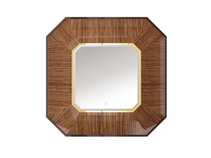 JUPITER - Wall mirror with frame in canaletto walnut - Accessories by BRUNO ZAMPA