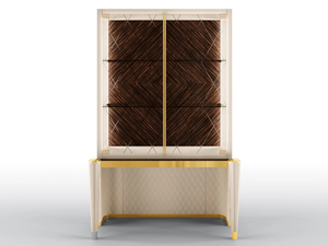 KIMBERLY - Multi-layer wood display cabinet with integrated lighting - Cabinet by BRUNO ZAMPA