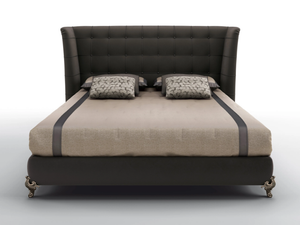 KING - Upholstered velvet bed - Bed frame by BRUNO ZAMPA