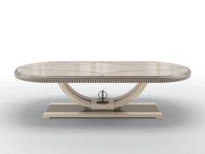 METROPOLIS - Oval walnut table - Table by BRUNO ZAMPA