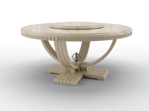 METROPOLIS - Round walnut table - Table by BRUNO ZAMPA
