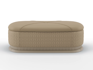 MOON WALT - Upholstered leather bench - Bench by BRUNO ZAMPA