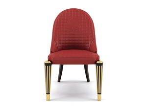 OPHELIA - Upholstered leather chair - Chair by BRUNO ZAMPA
