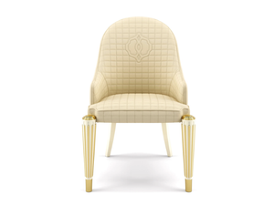 OPHELIA - Upholstered leather chair with armrests - Chair by BRUNO ZAMPA