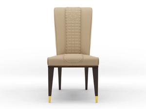 OPIUM - Upholstered leather chair _ BRUNO ZAMPA