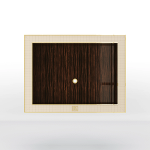 REMINGTON - Wall-mounted TV cabinet in ebony and leather - Cabinet by BRUNO ZAMPA
