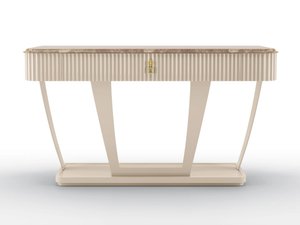 SWING - Console with lacquered drawer and marble top - Console by BRUNO ZAMPA
