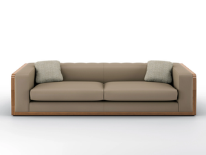 VERTIGO - 4 seater leather sofa - Sofa by BRUNO ZAMPA
