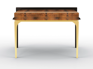 WANDA - Rectangular walnut console table with drawer - Console by BRUNO ZAMPA