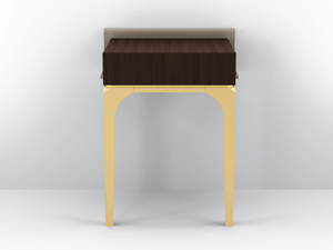 WANDA - Walnut console table with drawer - Console by BRUNO ZAMPA