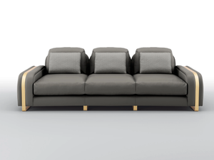 WAVE - 3 seater leather sofa - Sofa by BRUNO ZAMPA