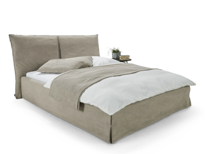 LÉA - Fabric double bed with upholstered headboard - Bed frame by Bullfrog