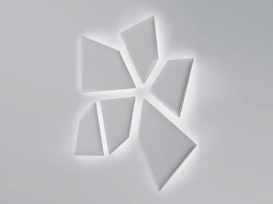 FLAP LUX - Fabric Acoustic wall panel with Integrated Lighting - Screens by Caimi Brevetti