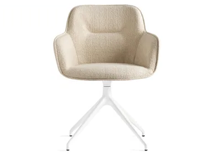 COCOON - Upholstered fabric chair with metal legs - Chair by Calligaris