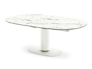 ELSON - Extending oval ceramic table - Table by Calligaris