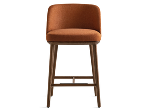 FOYER - High fabric stool with back - Stool by Calligaris