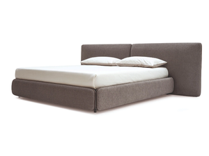 ZIP - Microfiber double bed with upholstered headboard - Bed frame by Calligaris