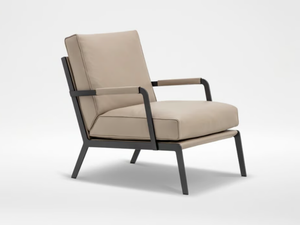AUSTEN - Leather armchair with armrests - Armchair by CAMERICH