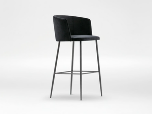 BALLET - High fabric stool with armrests - Stool by CAMERICH