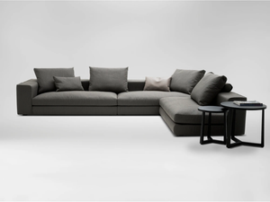 CASA - Modular fabric sofa with chaise longue - Sofa by CAMERICH