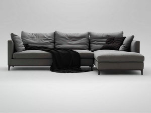 CRESCENT - Sectional fabric sofa with chaise longue - Sofa by CAMERICH