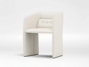 ECHO - Sled base tufted fabric chair - Chair by CAMERICH