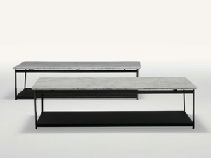 ELEMENT - Rectangular Carrara marble coffee table - Coffee table by CAMERICH