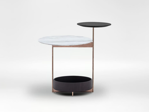 JOY - Coffee table with marble and wooden double top - Coffee table by CAMERICH