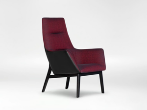 QING - Fabric armchair with armrests high-back - Armchair by CAMERICH