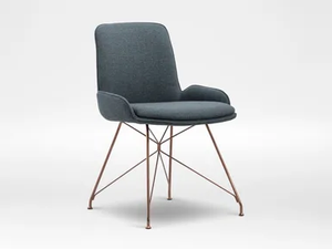 WING - Fabric chair with metal legs - Chair by CAMERICH