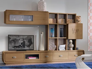 AMARCORD DAY - Sectional wooden storage wall - Cabinet by Cantiero