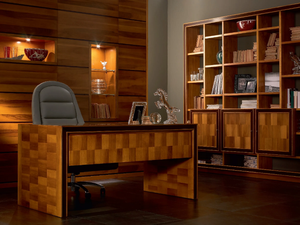 ELETTRA DAY - Rectangular solid wood office desk - Desk by Cantiero