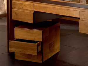 ELETTRA DAY - Solid wood office drawer unit with castors - drawer by Cantiero