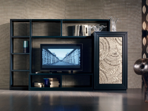 ÉTOILE DAY - Sectional silver leaf storage wall - Cabinet by Cantiero