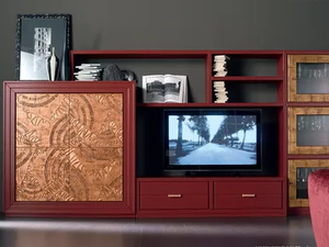 ÉTOILE DAY - Sectional wooden storage wall - Cabinet by Cantiero