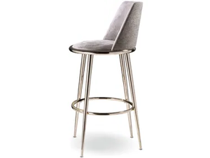 AURORA - Fabric stool with back - Stool by Cantori