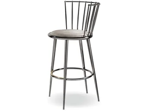 AURORA - Metal stool with integrated cushion - Accessories by Cantori