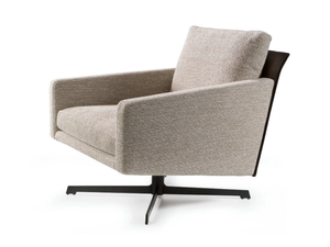 SHARON - Swivel fabric armchair with armrests with 4-spoke base - Armchair by Cantori