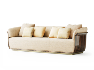 ALLURE WOOD - 3 seater wood and fabric sofa - Sofa by Capital Collection