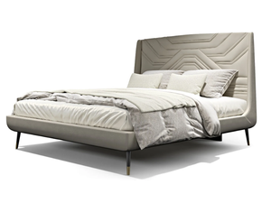 AMÈLIE - Fabric double bed with upholstered headboard - Bed frame by Capital Collection