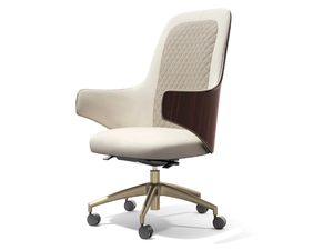 DIVA XL - Swivel leather executive chair with 5-spoke base - Office Chair by Capital Collection