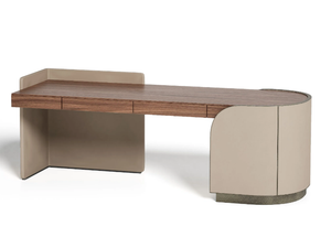 DUNA - Leather writing desk with drawers - Desk by Capital Collection