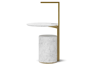 HUGO - Marble and metal coffee table / bedside table - Coffee table by Capital Collection